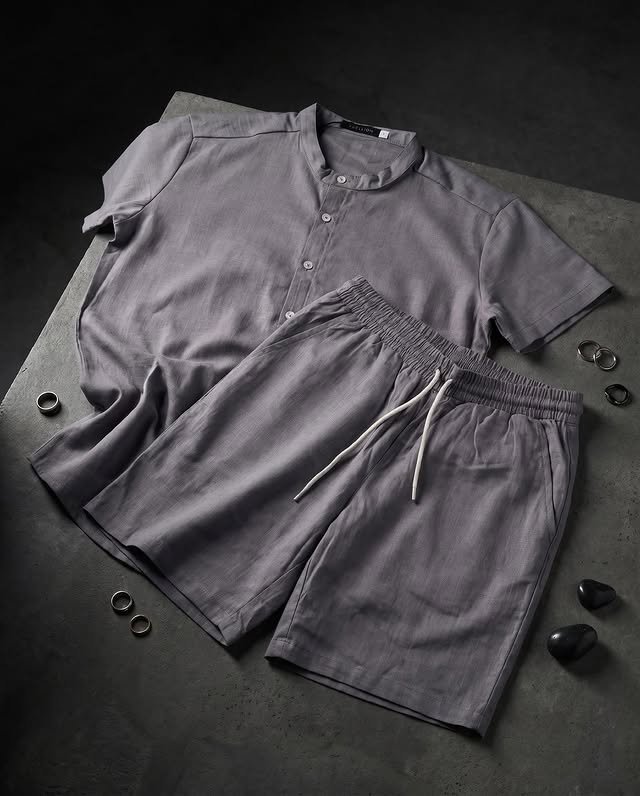 LI-112  | Noir Sovereign Linen Co-Ord Set ⭐