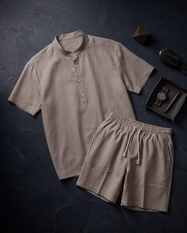 LI-112  | Noir Sovereign Linen Co-Ord Set ⭐