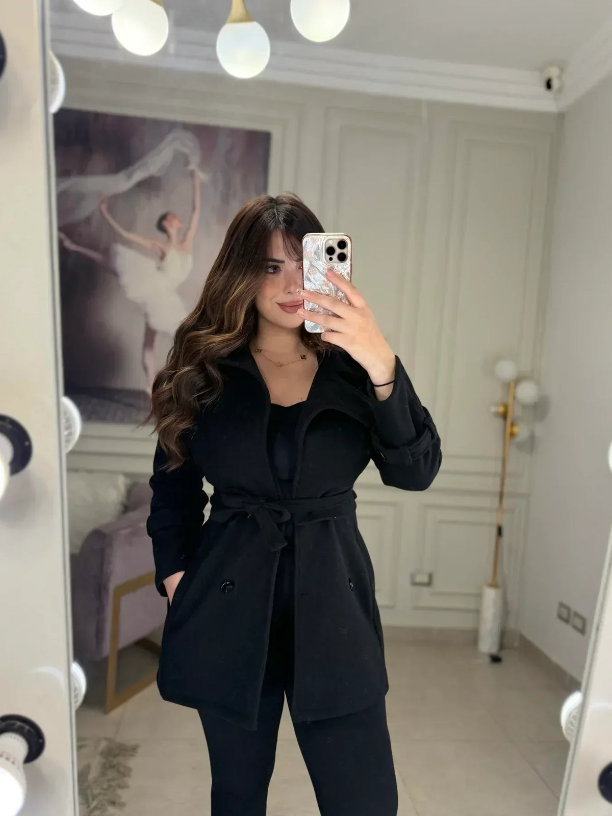 CH - 614  Women’s Stylish Fleece Twin Set – Short Jacket & Inner Outfit - 