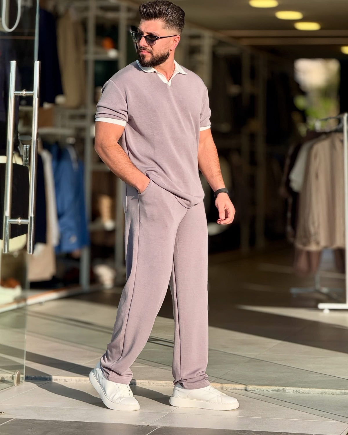 Dry Fit 2 Pcs Style Tracksuit LI -51