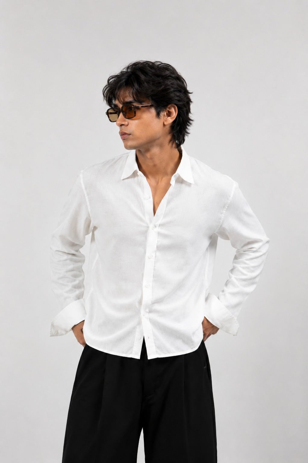 BS-WHT-001 | Premium White Essential Shirt