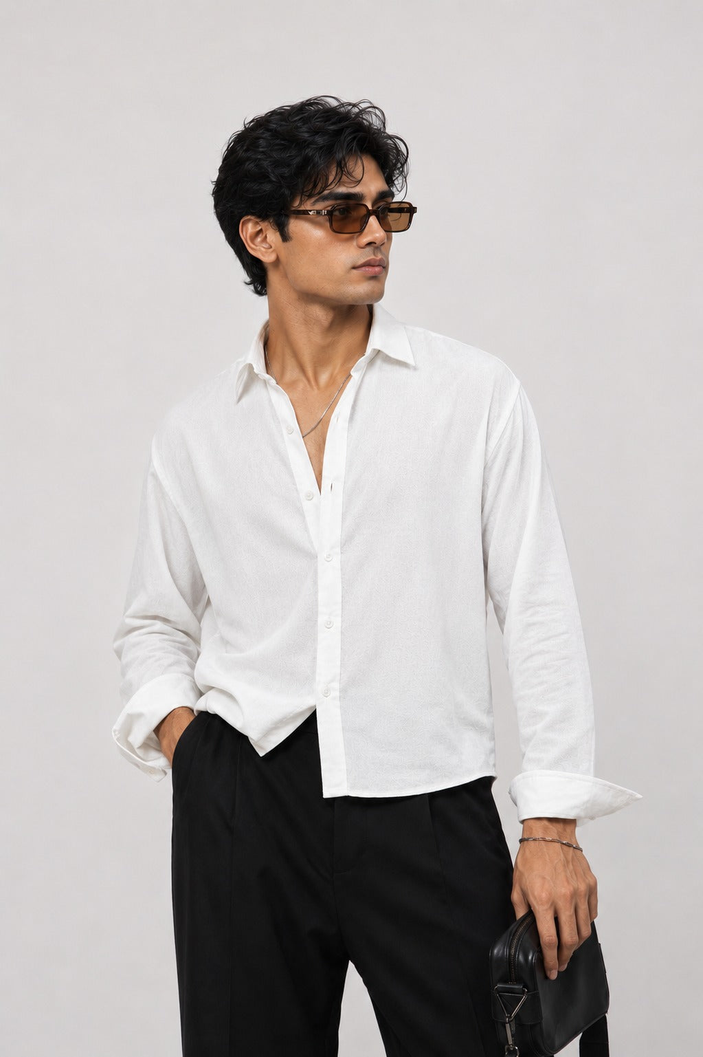 BS-WHT-001 | Premium White Essential Shirt