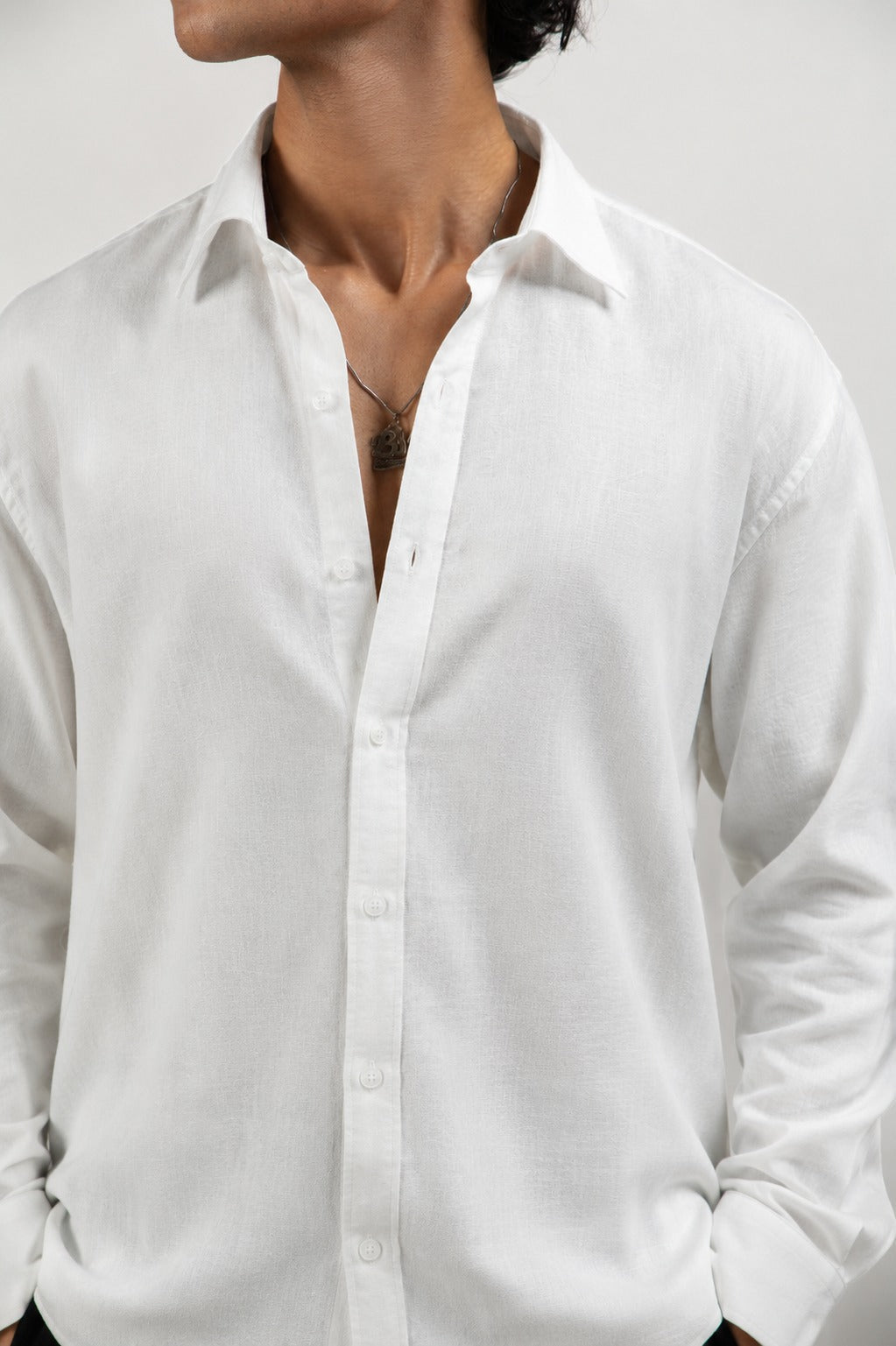 BS-WHT-001 | Premium White Essential Shirt