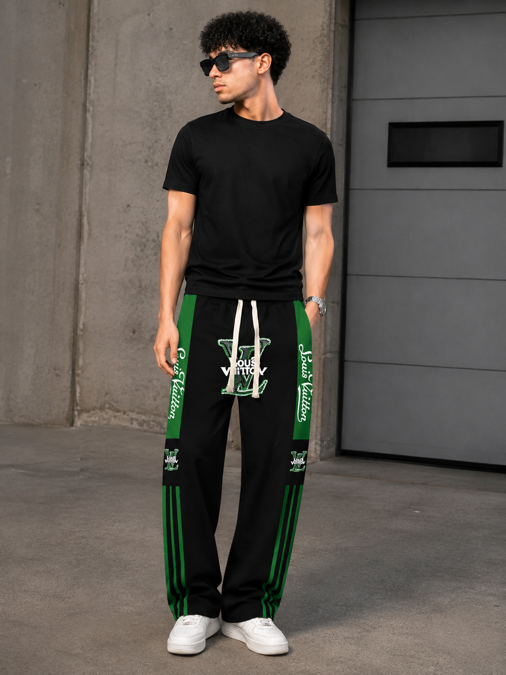BT - 006  | AARA Signature Black & Green Track Pants