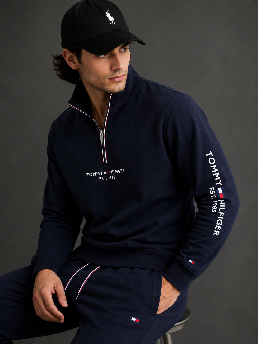 Men’s Half-Zip Tracksuit Set – Modern Athletic Fit - (W-16)