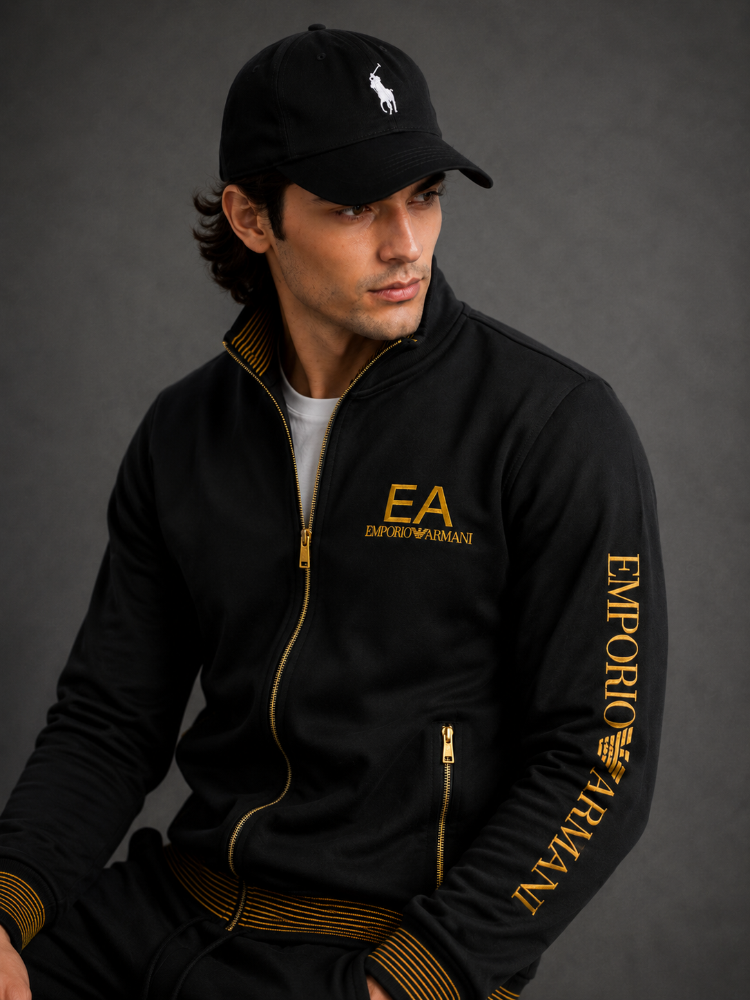 Men’s Premium Two-Piece Tracksuit Set – Zip Jacket & Jogger Pants- (W-18)
