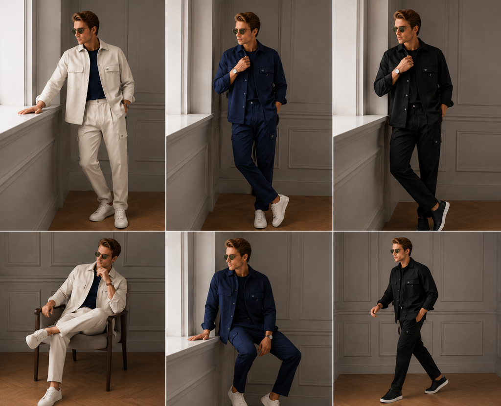 Men’s Premium Two-Piece Tracksuit – Modern Fit & Everyday Comfort- (W-19)