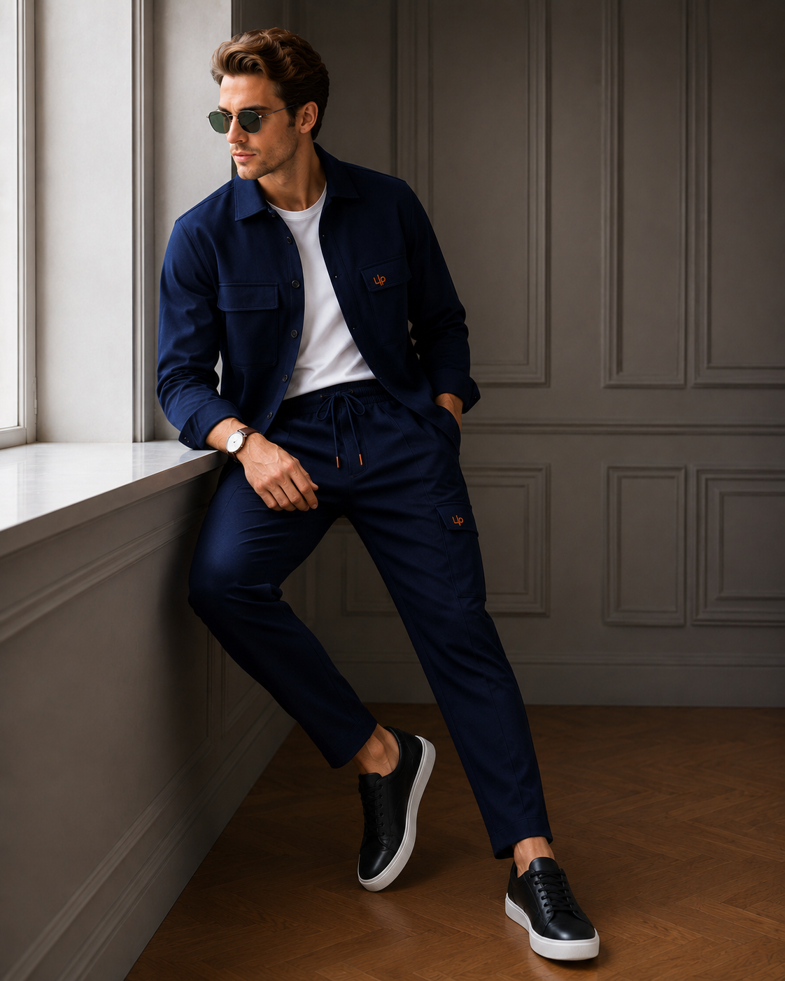 Men’s Premium Two-Piece Tracksuit – Modern Fit & Everyday Comfort- (W-19)