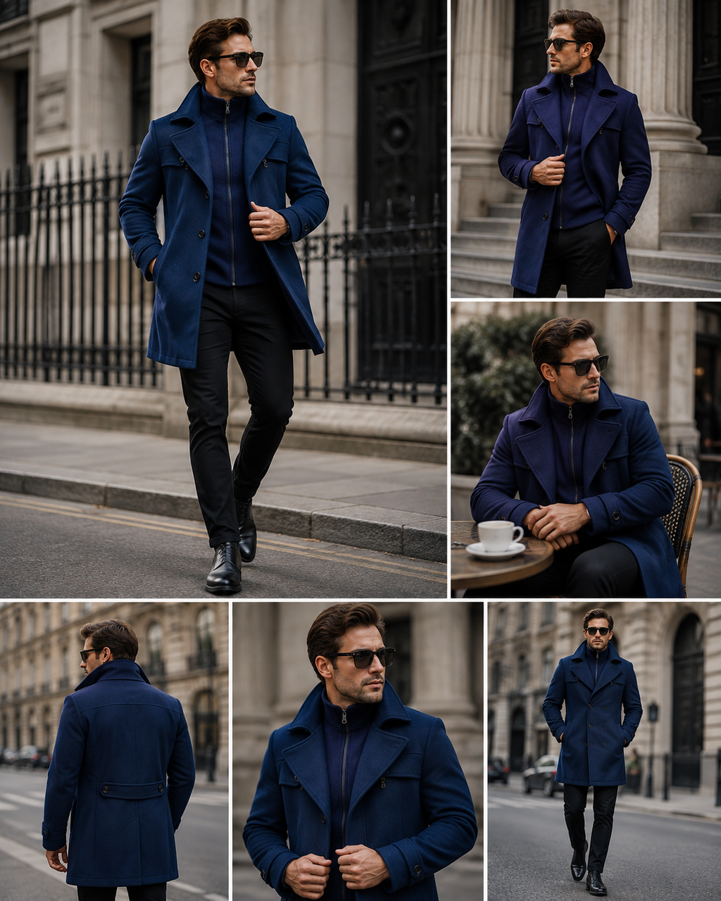 C-1 Men’s Premium Wool Blend Winter Coat –  Classic Style