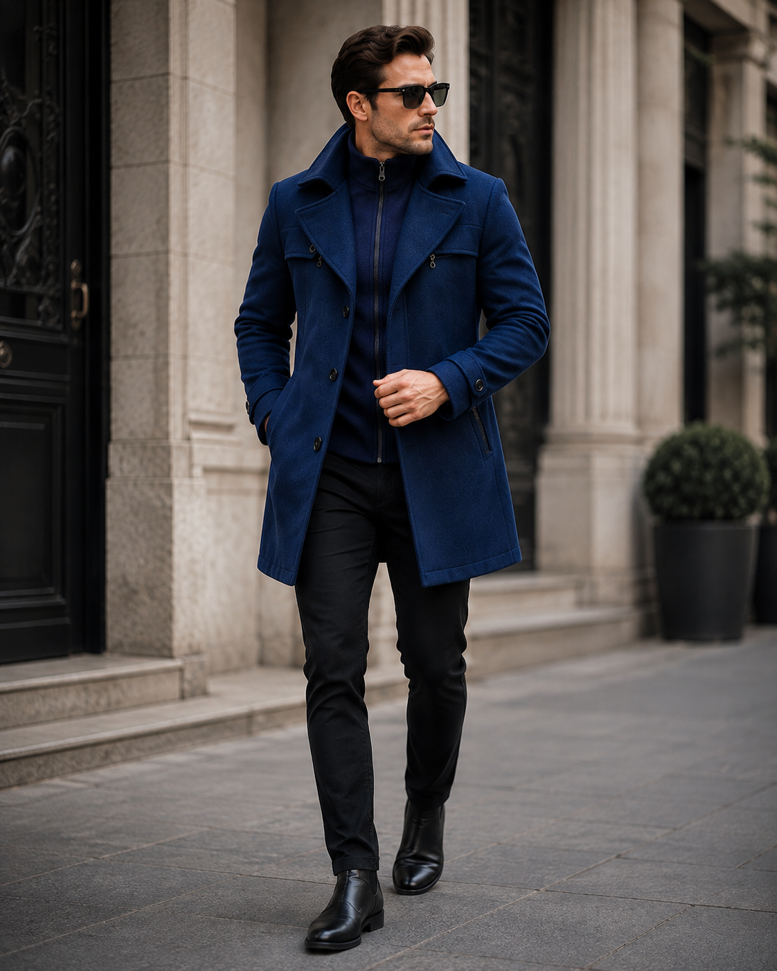 C-1 Men’s Premium Wool Blend Winter Coat –  Classic Style
