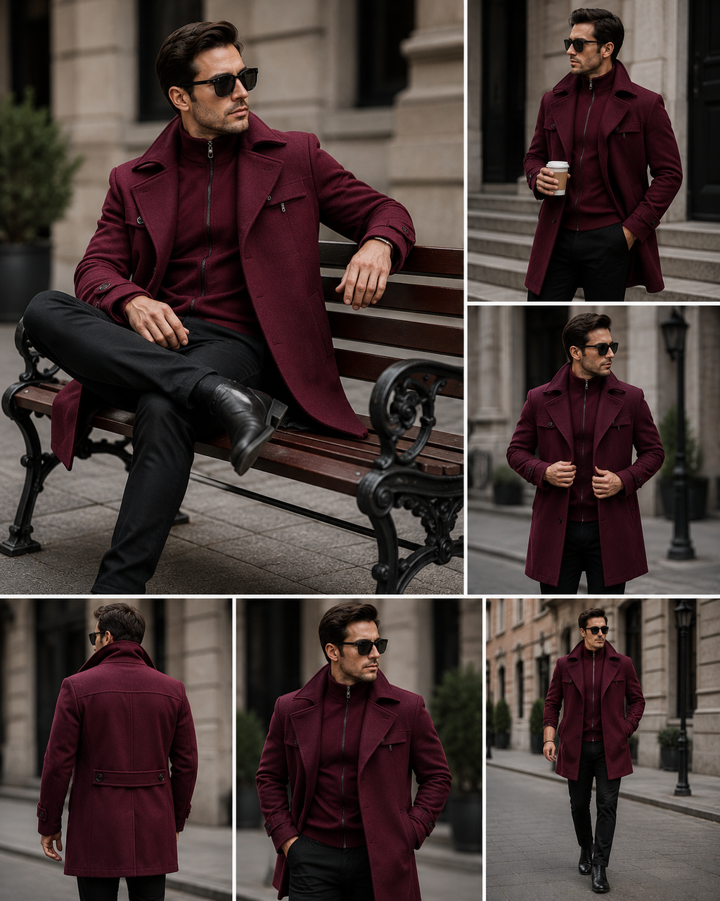 C-1 Men’s Premium Wool Blend Winter Coat –  Classic Style