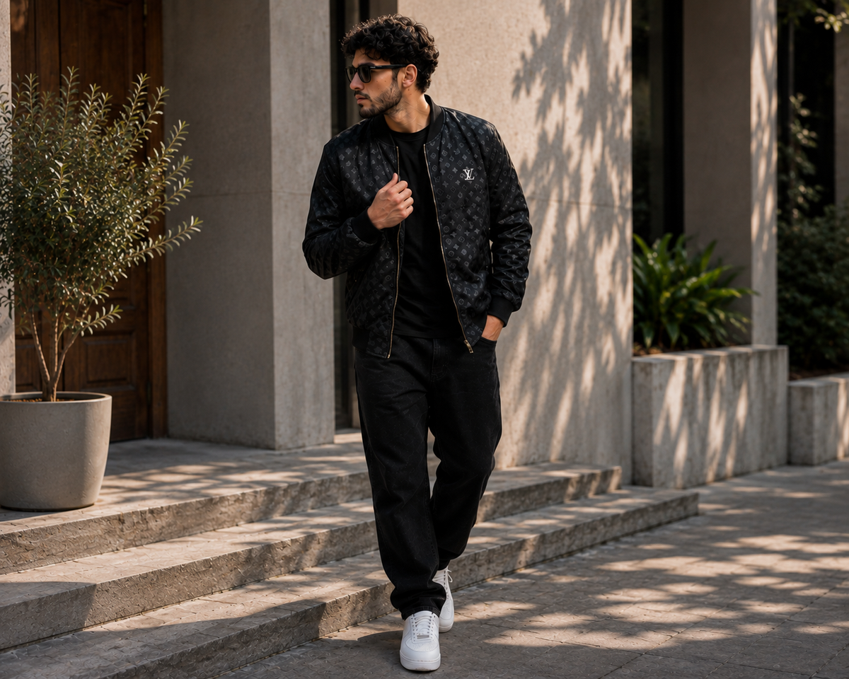 (CJ-35) Premium Monogrammed  Bomber Jacket