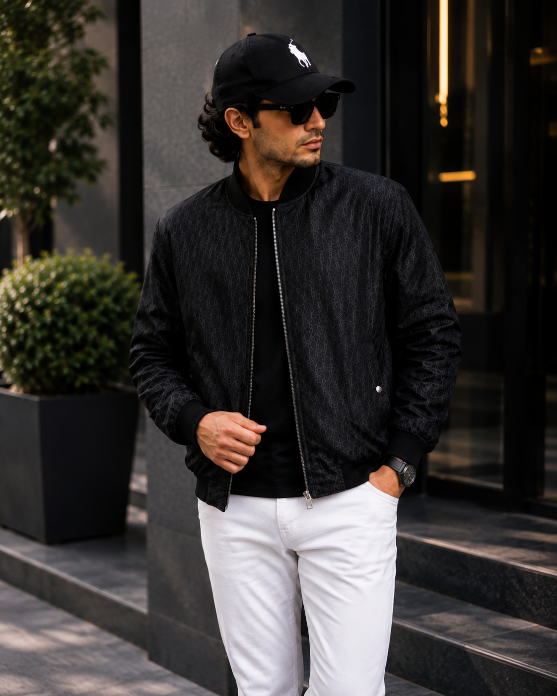 (CJ-11) Men’s Premium  Patterned Bomber Jacket