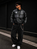 (CJ-25) Men's Urban Streetwear Faux Leather Biker Jacket