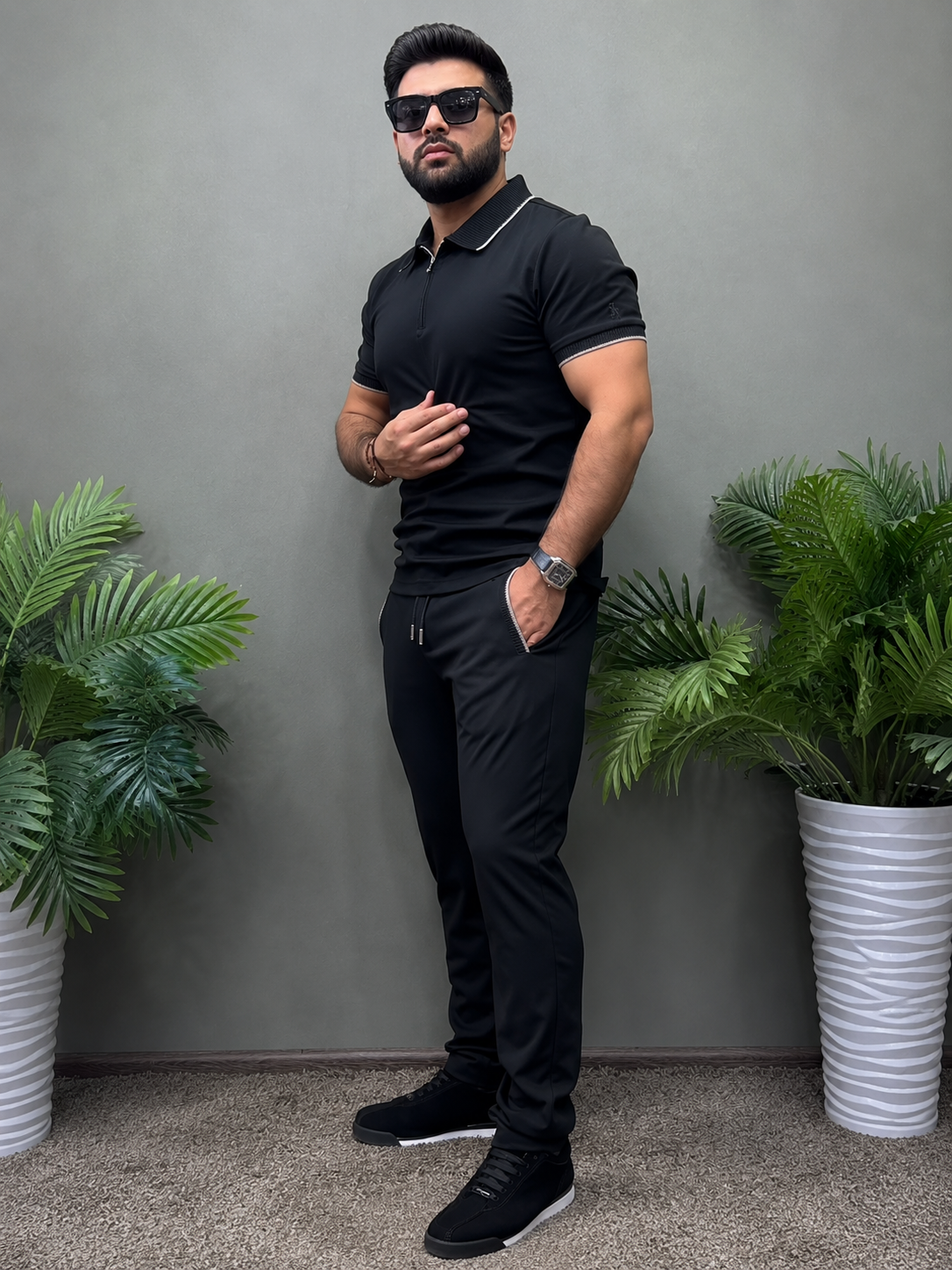 LI-140 | Classic Maroon Polo Twin Set – Premium Fit