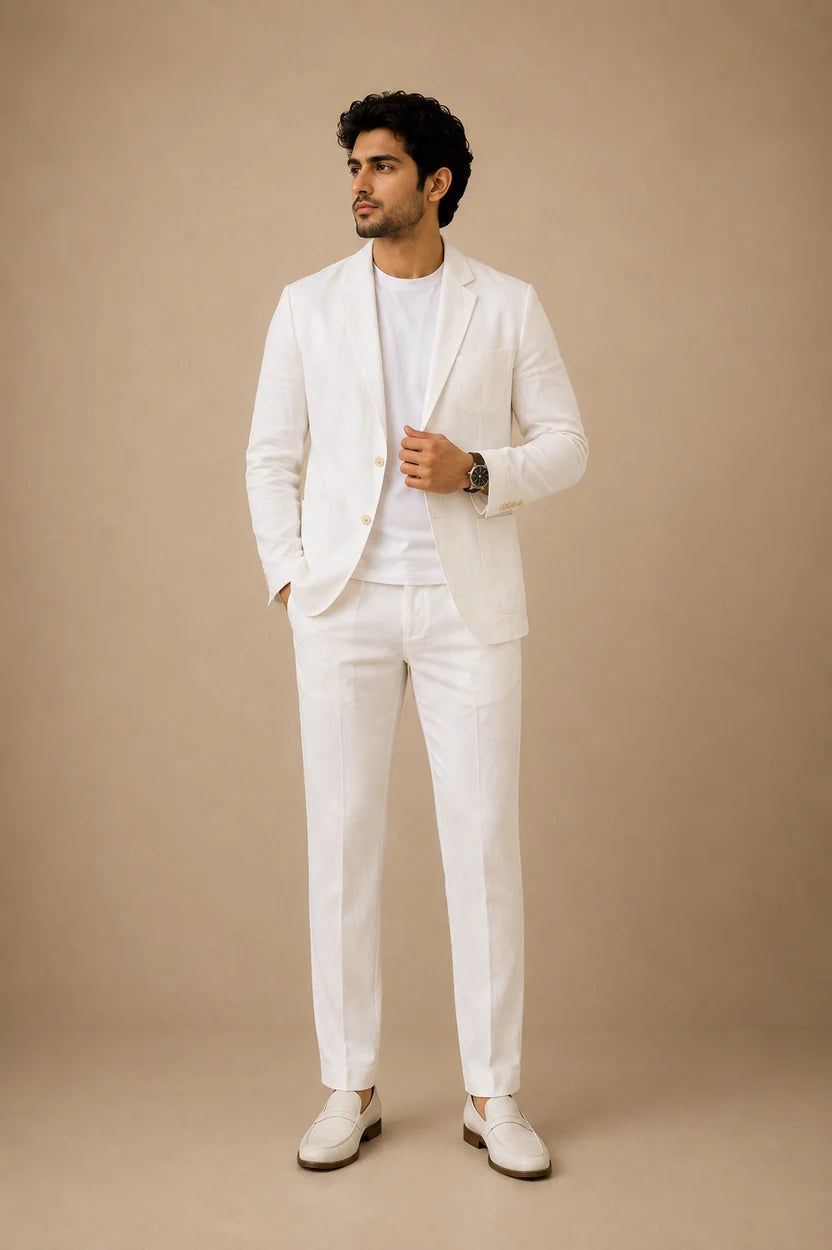 LI- 145  | The Côte Linen Blazer Set + Free t-shirt