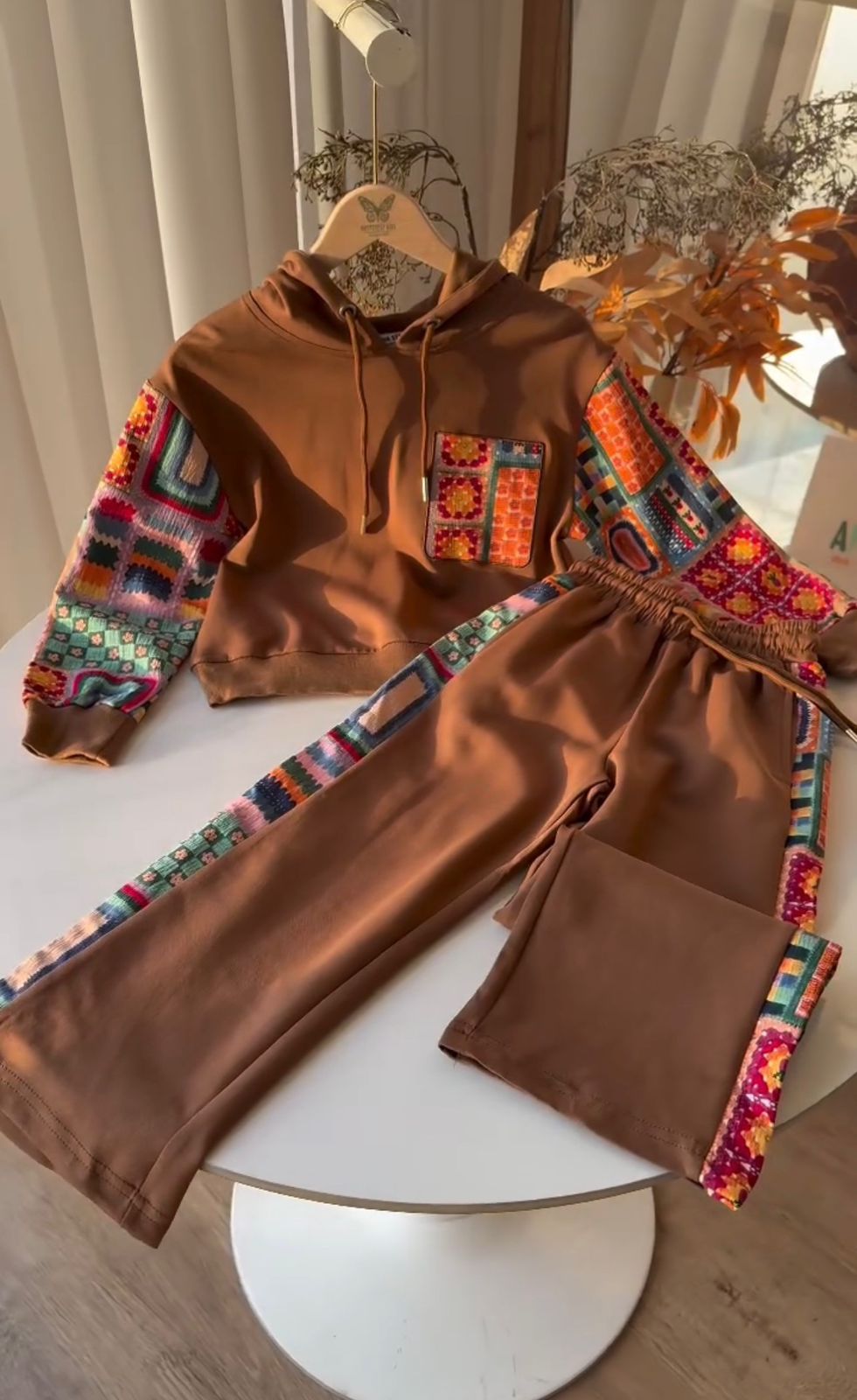 CH-597 Ethnic Print Fleece Co-ord Set For Women’s -