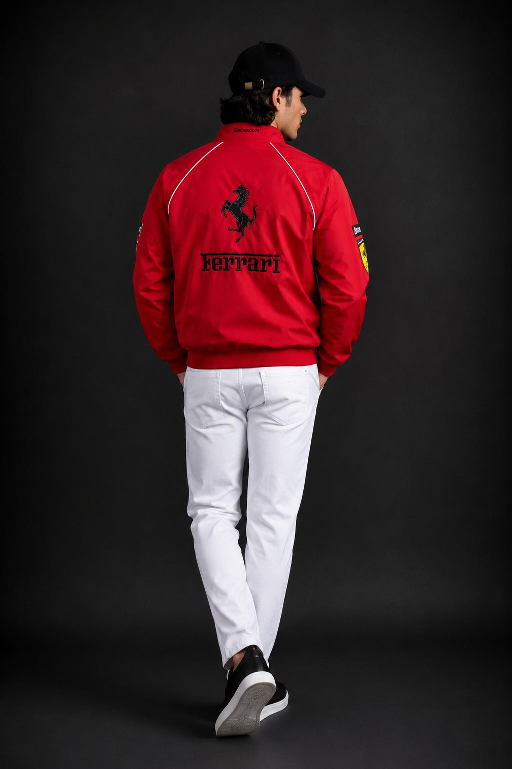 ( CJ-9) Ferrari Racing Jacket – Premium  Motorsport Bomber Jacket