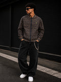 (CJ-15) Premium Monogram Varsity Bomber Jacket