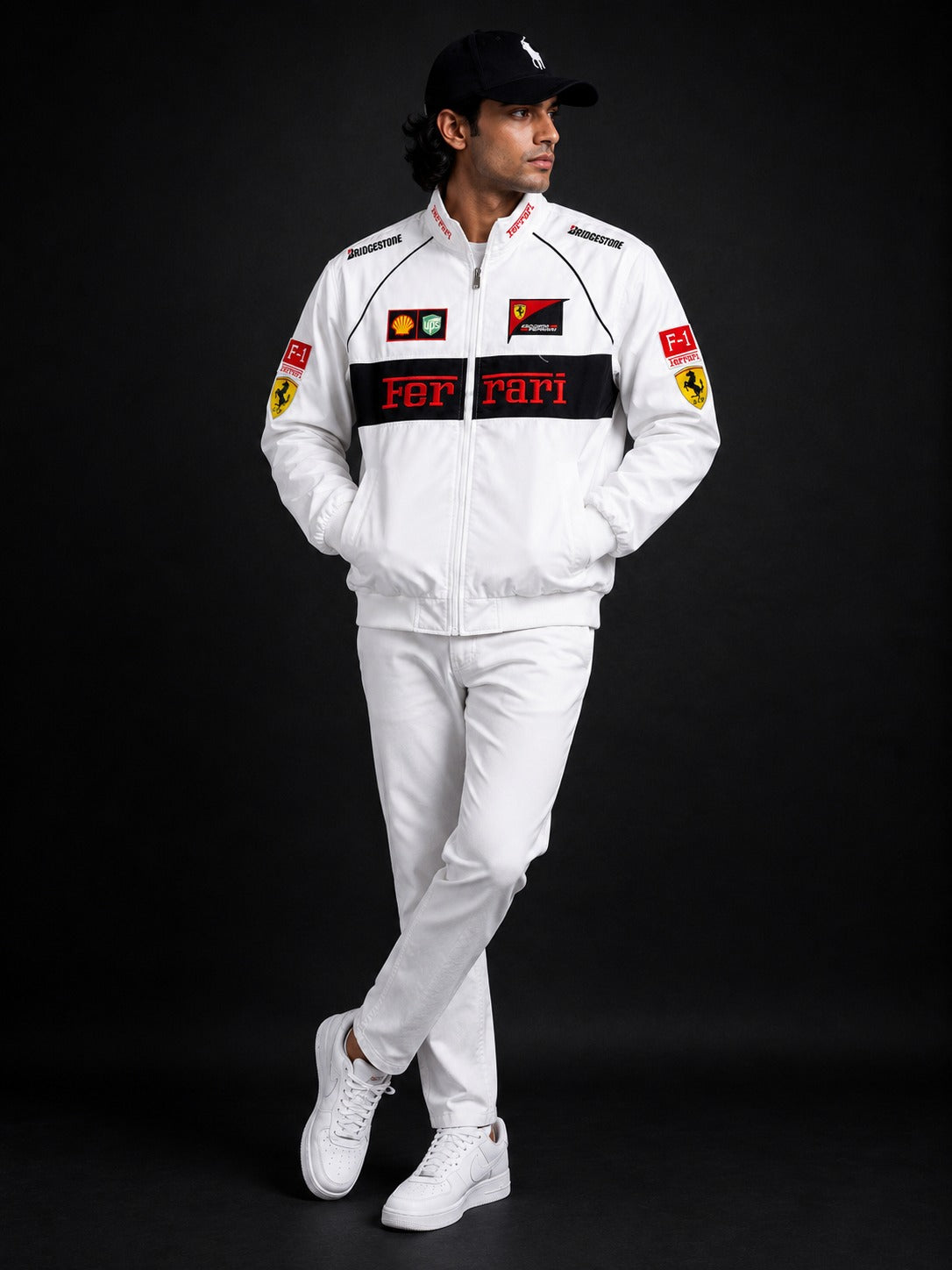 ( CJ-9) Ferrari Racing Jacket – Premium  Motorsport Bomber Jacket