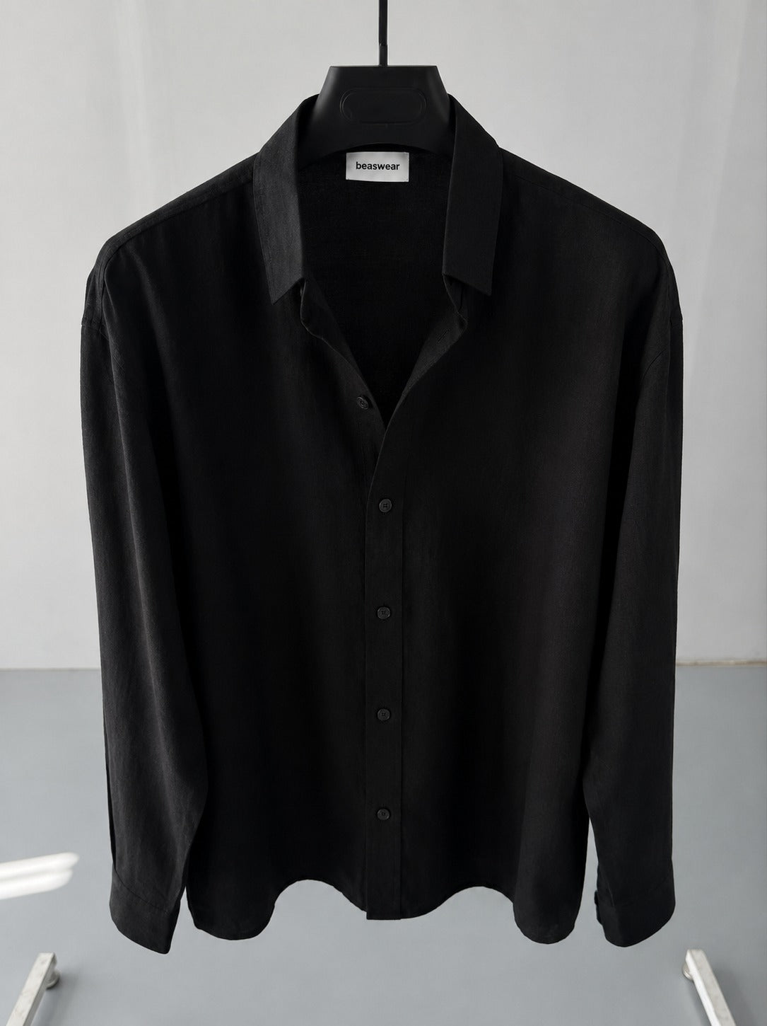 BS-BLK-001 | Premium Black Textured T-Shirt
