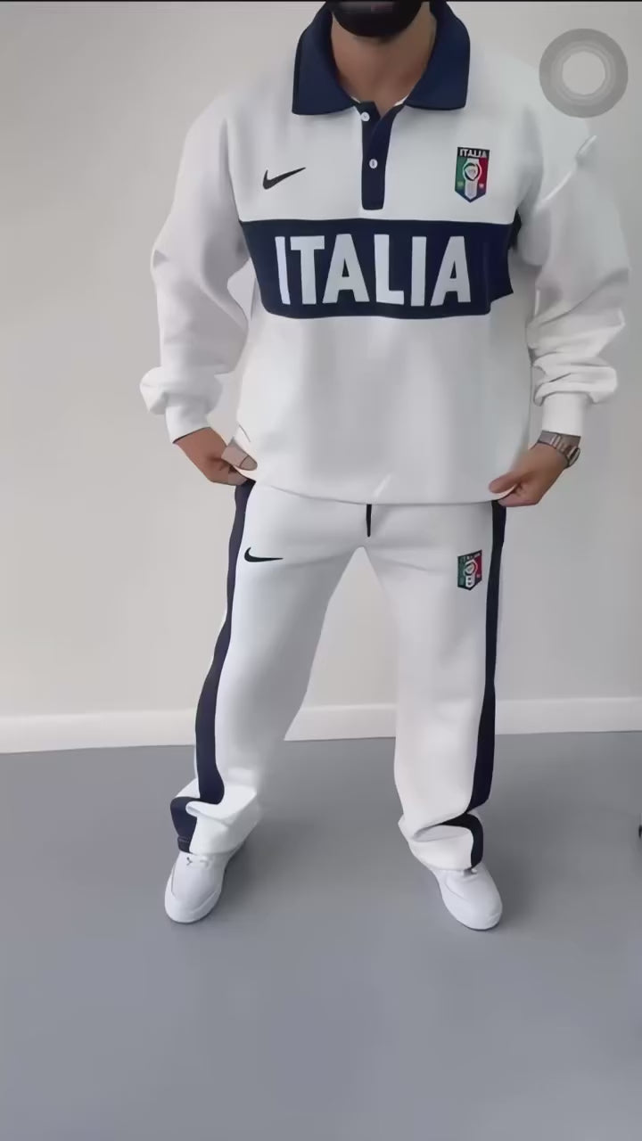 Men’s Italy-Inspired Premium Track Suit – Sporty Casual Wear Set   -  (W-10)